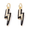 Brass Micro Pave Clear Cubic Zirconia Pendants LS-ZIRC-A019-12G-E-1