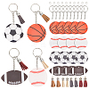DIY Sports Ball Acrylic Pendant Keychain Making Kits DIY-SP0001-43-1