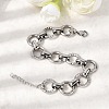 304 Stainless Steel Link Chain Bracelets for Women BJEW-P388-02B-P-2