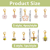 25Pcs Alloy Enamel Pendant Decorations HJEW-DC00144-2