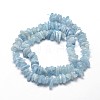 Natural Aquamarine Chip Beads Strands G-E271-96-3