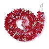 Electroplate Transparent Glass Beads Strands EGLA-N055-03A-05-2