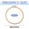 2Pcs Plastic Imitation Bamboo Cross Stitch Embroidery Hoops FIND-TADJ0001-03-3