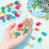 AHADERMAKER 30Pcs 5 Colors Spray Painted Natural Cowrie Shell Pendants SSHEL-GA0001-15-6