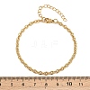 201 Stainless Steel Oval Link Chain Bracelets for Women BJEW-G767-01F-G-5