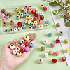 72Pcs 12 Colors Polyester European Beads OPDL-PH0001-08-3