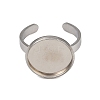 304 Stainless Steel Cuff Ring Components STAS-D372-07P-05-2