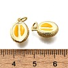 Brass Enamel Pendants KK-P295-49G-3