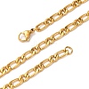 4MM 304 Stainless Steel Figaro Chain Necklaces NJEW-P338-02G-4
