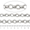304 Stainless Steel Textured Ring Link Chains CHS-K023-11A-P-3