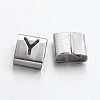 Tarnish Resistant 201 Stainless Steel Slide Charms STAS-L133-01-2