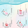 Olycraft 8Pcs 4 Style PVC Plastic Strawberry Ice Cream Cup Pendant Decorations HJEW-OC0001-08-2