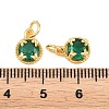 Brass Pave Cubic Zirconia Charms KK-K340-52G-02-3
