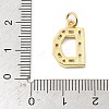 Brass Micro Pave Cubic Zirconia Pendants KK-V014-01G-04-3