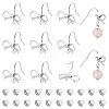 SUPERFINDINGS 24Pcs Bowknot Shape Brass Earring Hooks KK-FH0007-22-1