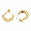 Ion Plating(IP) 304 Stainless Steel Crescent Moon Stud Earrings EJEW-F283-05G-2