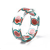 Transparent Resin Fruit Finger Ring for Women X1-RJEW-T022-030-5