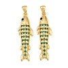 Brass Micro Pave Cubic Zirconia Pendants CU-CBAB3AD-10G-02-1