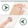 Unicraftale 1Pc Tungsten Steel Grooved Finger Ring Settings RJEW-UN0002-93B-4