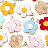 20Pcs 5 Colors Alloy Enamel Pendants ENAM-FS0001-05-4