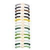 15Pcs 15 Colors Ocean Turtle Synthetic Turquoise & Faceted Rondelle Glass Beads Stretch Bracelets for Women BJEW-JB13643-3