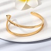 304 Stainless Steel Cuff Bangles for Women BJEW-D408-29G-4