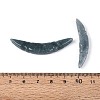 Natural Myanmar Jade Carved Crescent Moon Connector Charms G-T143-39A-3