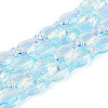 Transparency Electroplate Glass Beads Strands GLAA-T023-40A-03-1