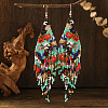 Bohemian Style Floral Glass Bead Handmade Dangle Earrings for Women OD9264-1