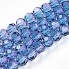 Baking Paint Transparent Glass Beads Strands DGLA-A035-T4mm-A07-1