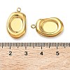 304 Stainless Steel Pendant Cabochon Settings STAS-C167-07A-G-3