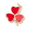 Brass Enamel Pendants KK-P217-03G-06-1