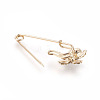 Golden Plated Alloy Brooches JEWB-WH0003-12G-2