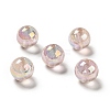 UV Plating Transparent Rainbow Iridescent Acrylic Beads OACR-D010-01A-1