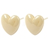 Hypoallergenic Bioceramics Zirconia Ceramic Heart Stud Earrings EJEW-C065-02A-3