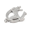 Brass Micro Pave Clear Cubic Zirconia Pendants KK-B177-05E-P-2