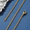 Unisex Casual Style 304 Stainless Steel Curb Chain Necklaces STAS-O037-54G-1