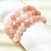8.5MM Natural Dyed & Heated Chalcedony Round Beaded Stretch Bracelets for Women GG-CBA3F02-14A-02-3