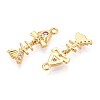 Brass Micro Pave Cubic Zirconia Pendants KK-N263-80G-2