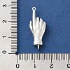 Brass Micro Pave Clear Cubic Zirconia Palm Connector Charms KK-C072-13S-2