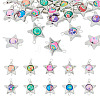20Pcs Polymer Clay Star & CCB Frame Links Connector Charms CLAY-TADJ0001-06-2
