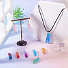 20Pcs Natural Dyed Quartz Pendants PALLOY-TAC0246-7