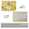 Rectangle with Bees Pattern Cotton Linen Cloth Table Mat AJEW-WH0196-010-4