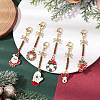 9Pcs 9 Styles Christmas Alloy Enamel Pendant Decoration HJEW-JM02326-2