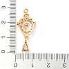 Golden Brass Micro Pave Cubic Zirconia Pendants KK-K350-02G-02-3