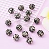 Round Grade A Rhinestone Clay Pave Beads RB-O027-02-5