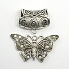 Scarf Accessories Alloy Rhinestone Butterfly Pendant Scarf Bail Sets DIY-X0094-1