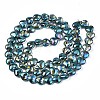 Electroplate Glass Beads Strands X-EGLA-S188-14-B01-2