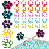  Dog Paw Print Silicone Knitting Needle Stoppers DIY-NB0010-74-1