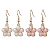 Flower Alloy Enamel Dangle Earrings for Women EJEW-JE06156-1